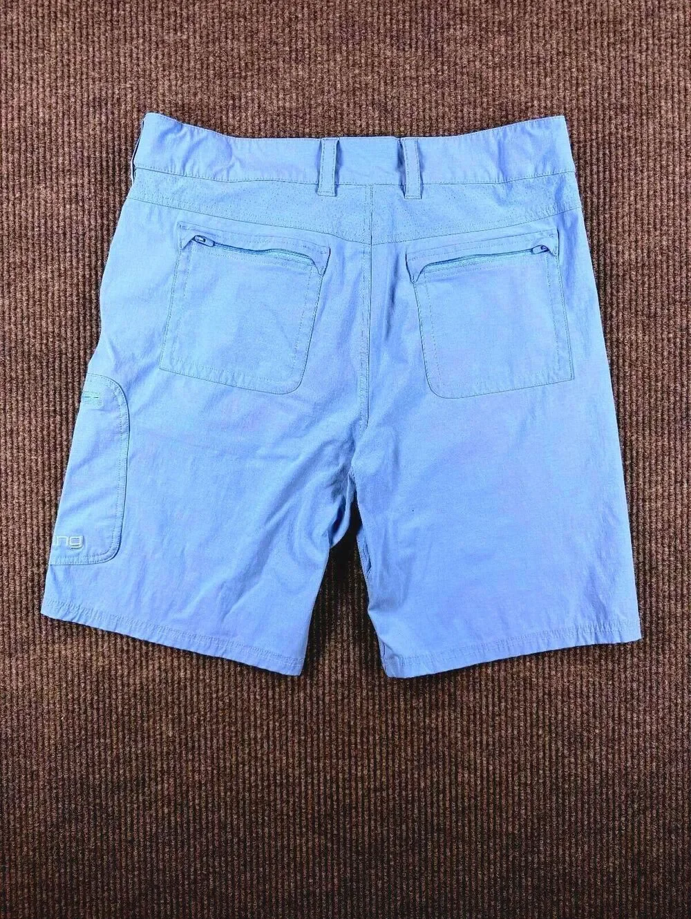 Huk Next Level Fishing Shorts Men XXL Performance Stretch Cargo Light Blue